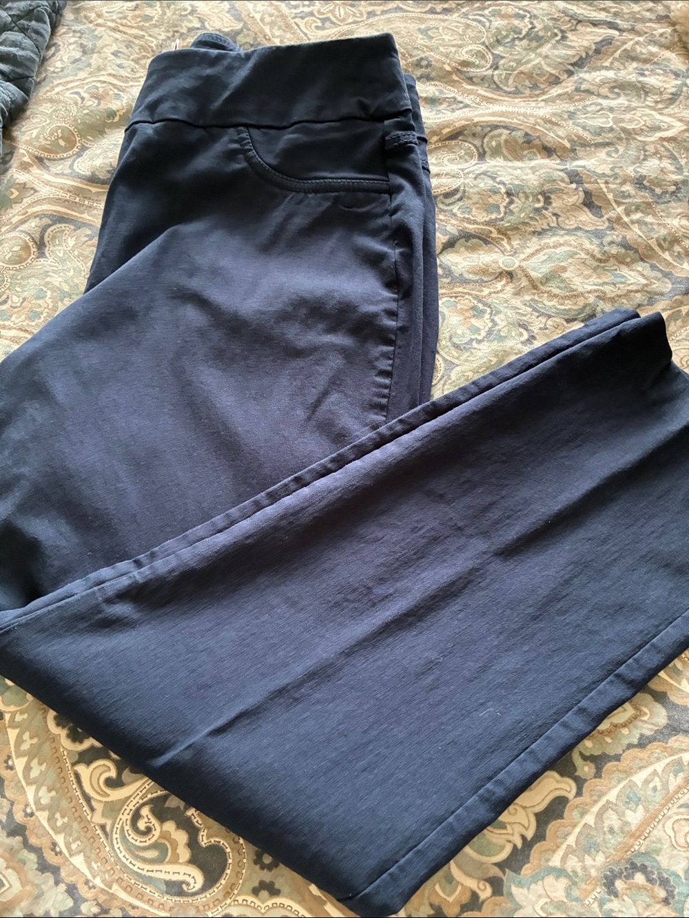 Ruby Rd. Navy Blue pull on stretch pants - Picture 2 of 6